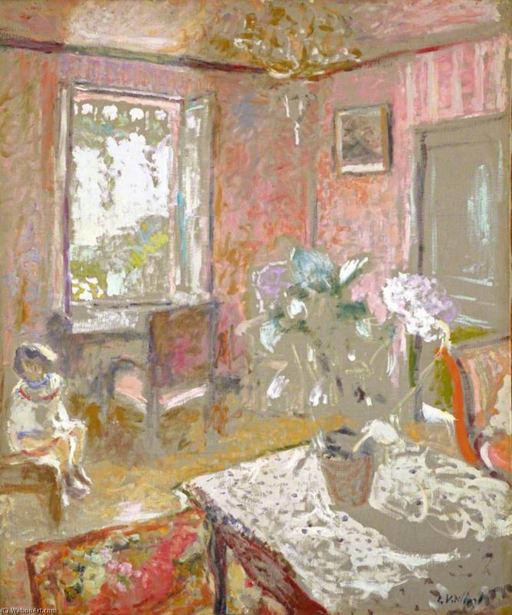 Wikioo.org - The Encyclopedia of Fine Arts - Painting, Artwork by Jean Edouard Vuillard - La chambre rose (The Pink Bedroom)
