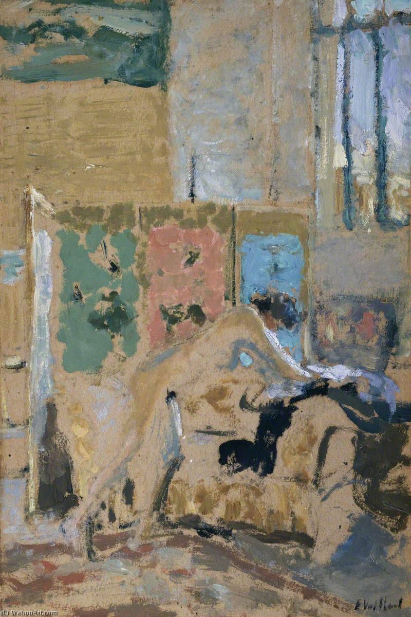 Wikioo.org - The Encyclopedia of Fine Arts - Painting, Artwork by Jean Edouard Vuillard - Interior with a Screen
