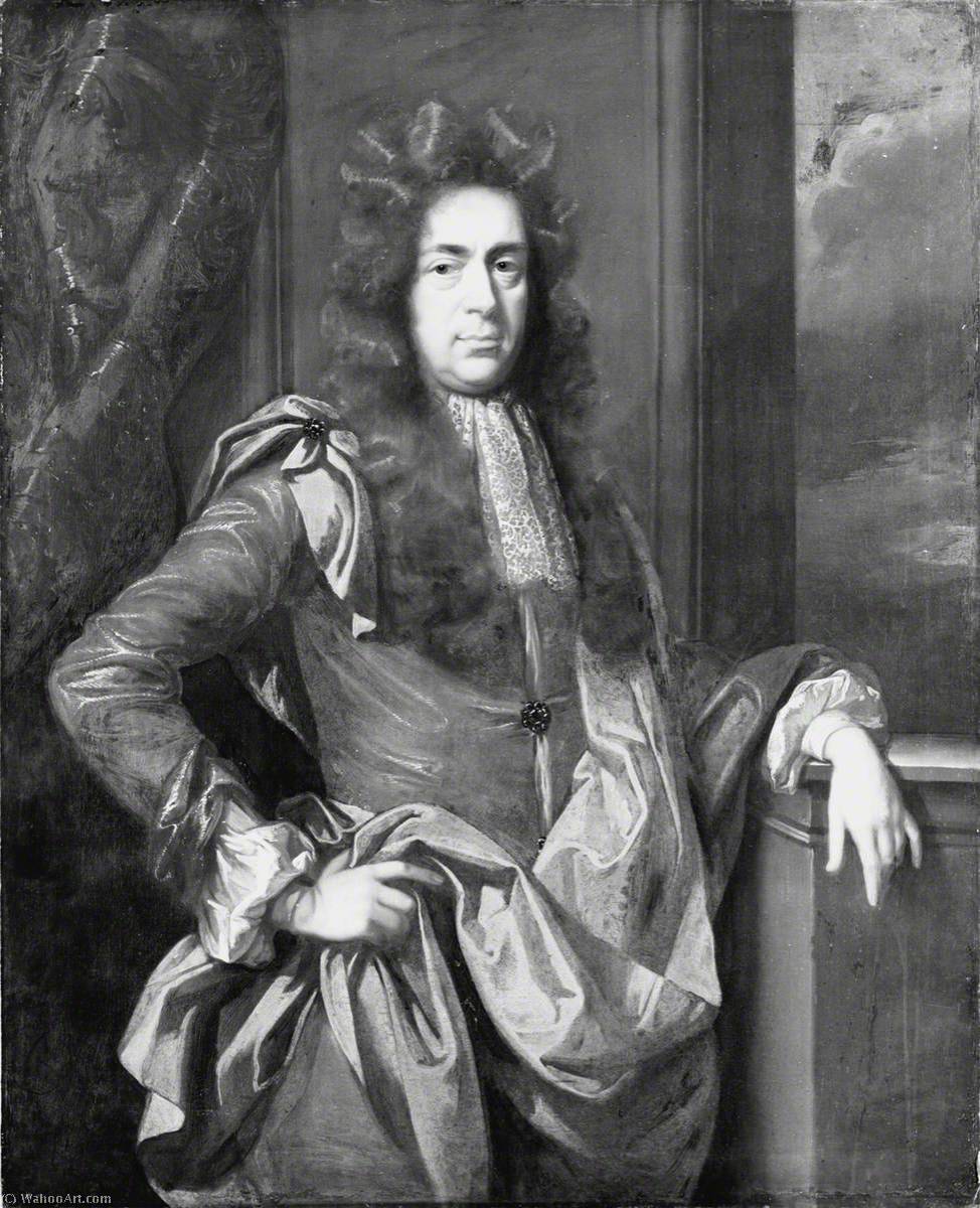 WikiOO.org - אנציקלופדיה לאמנויות יפות - ציור, יצירות אמנות John Closterman - Sir John Aubrey (c.1650–1700), 2nd Bt