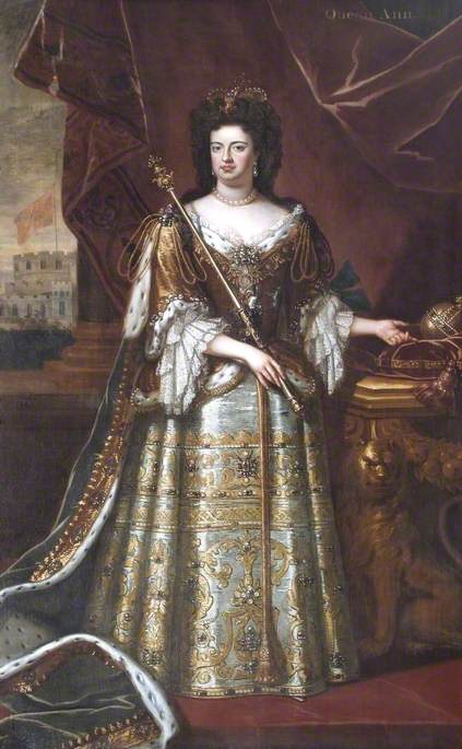 WikiOO.org - אנציקלופדיה לאמנויות יפות - ציור, יצירות אמנות John Closterman - Queen Anne (1665–1714) (after Godfrey Kneller)
