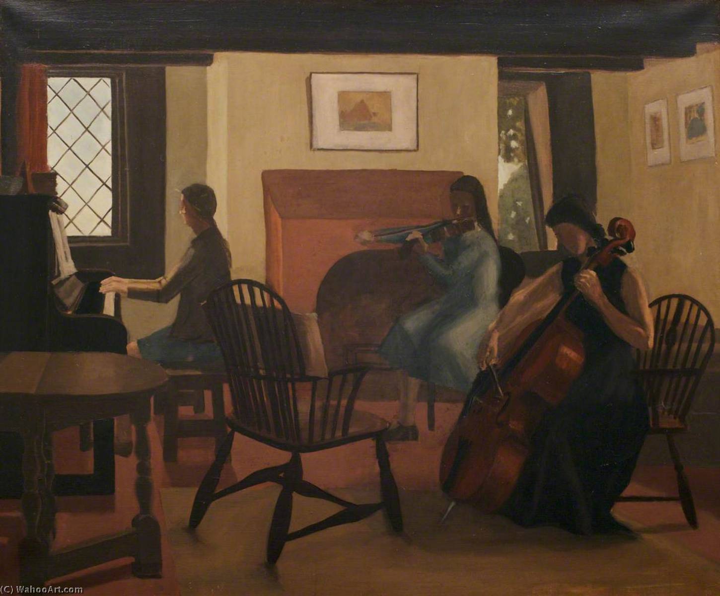 WikiOO.org - Encyclopedia of Fine Arts - Maleri, Artwork Ivor Williams - Three Musicians