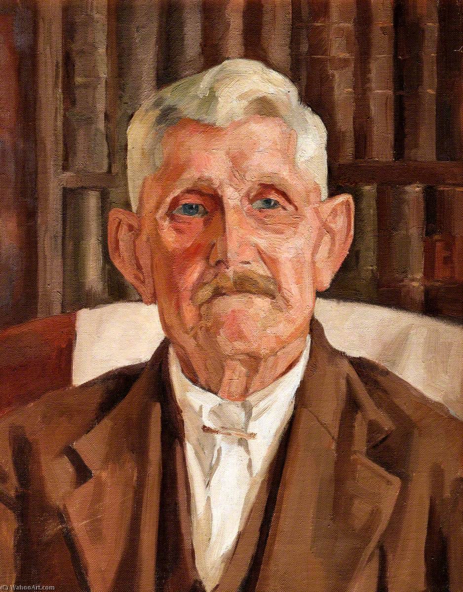 Wikioo.org - The Encyclopedia of Fine Arts - Painting, Artwork by Ivor Williams - Old Man with a Collar Pin