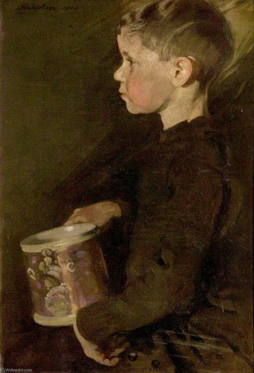 Wikioo.org - The Encyclopedia of Fine Arts - Painting, Artwork by William Newzam Prior Nicholson - Boy with the Caroline Mug