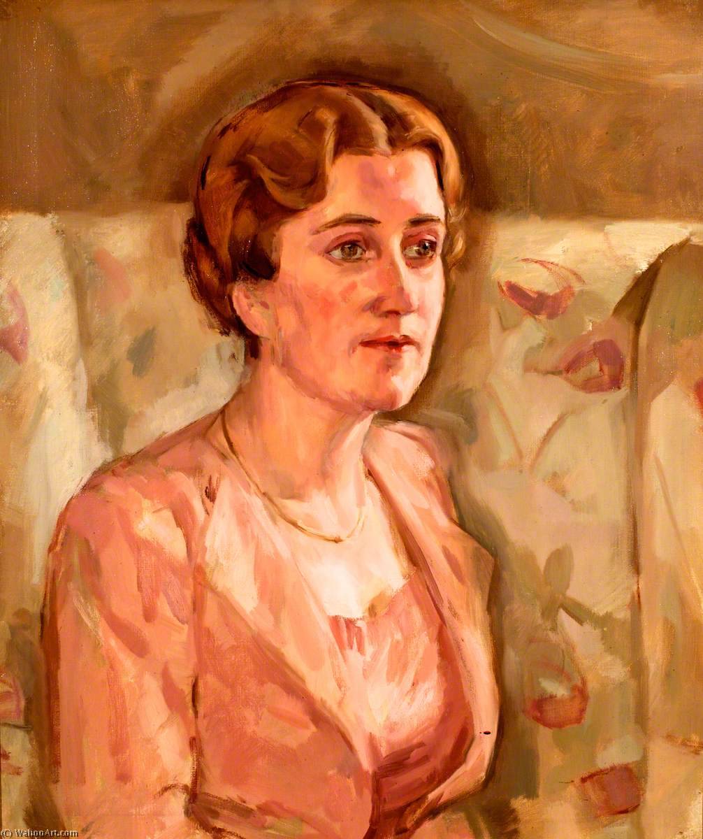 WikiOO.org - Encyclopedia of Fine Arts - Malba, Artwork Ivor Williams - Woman in a Rose Pink Jacket