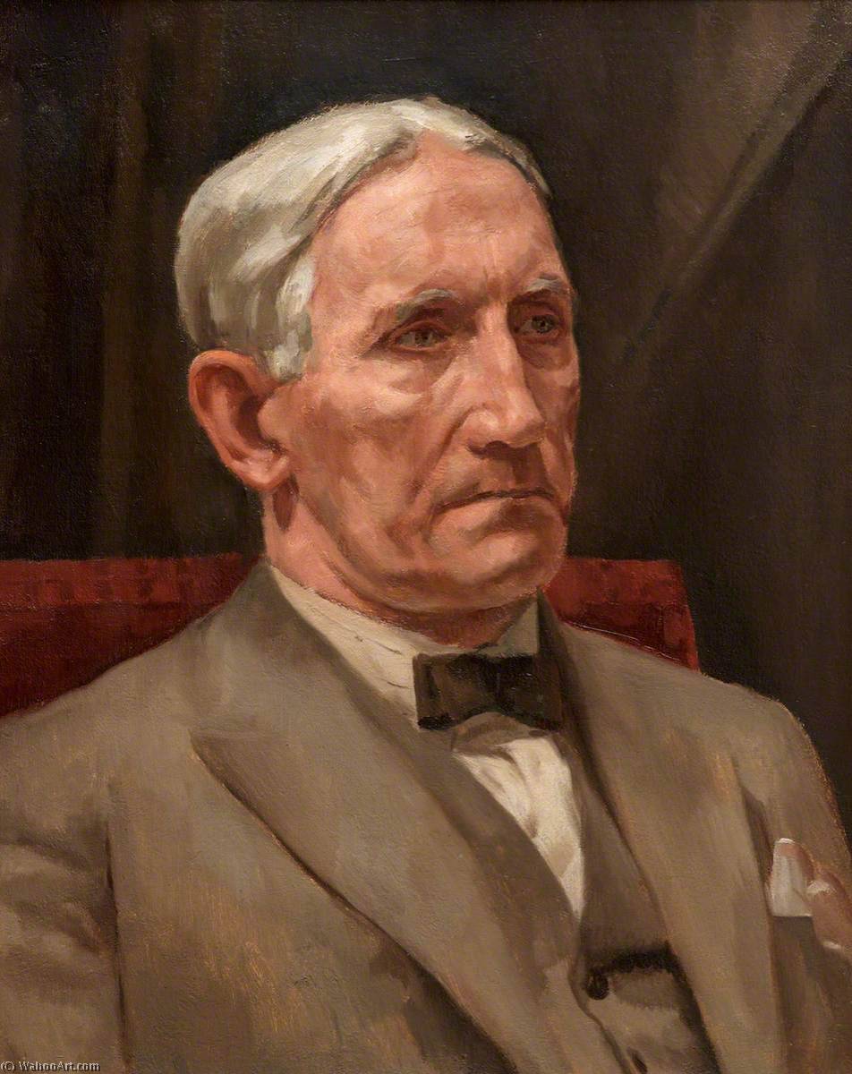 Wikioo.org - The Encyclopedia of Fine Arts - Painting, Artwork by Ivor Williams - Old Man Wearing a Bow Tie