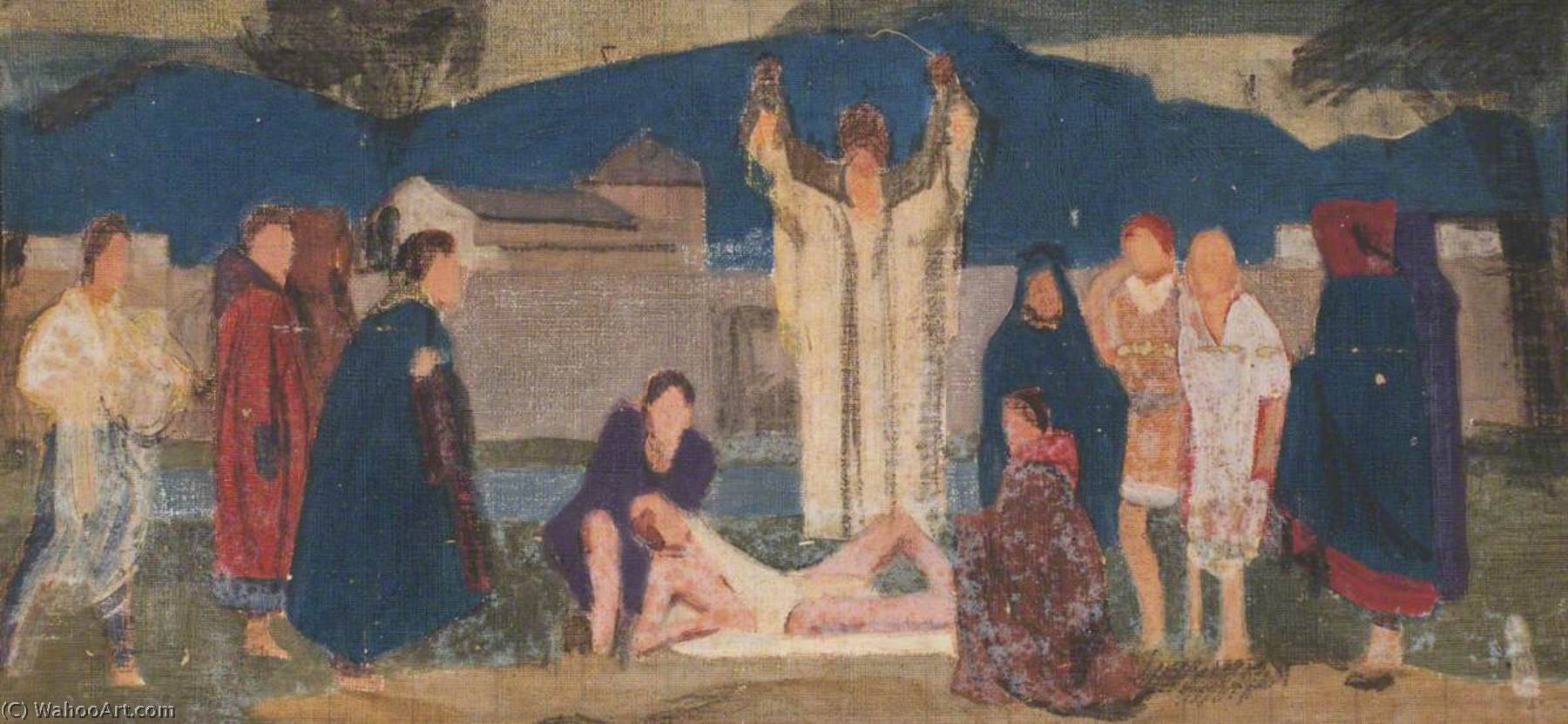 WikiOO.org - Encyclopedia of Fine Arts - Maleri, Artwork Ivor Williams - Study for 'The Raising of Lazarus'