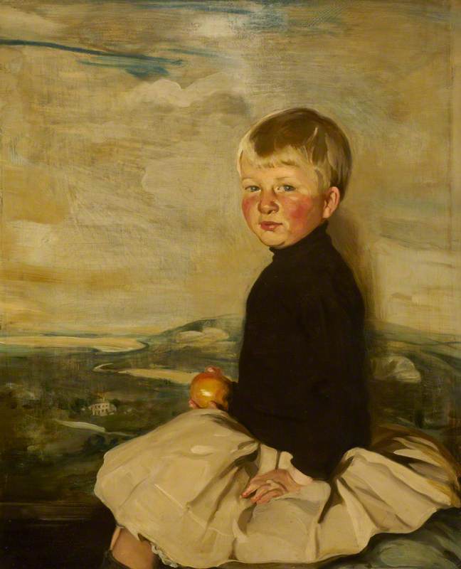 Wikioo.org - The Encyclopedia of Fine Arts - Painting, Artwork by William Newzam Prior Nicholson - Master Anthony Bacon, Aged 3 (Anthony W. Bacon, Son of Thomas W. Bacon, 1873–1950, of Ramsden Hall, Essex)