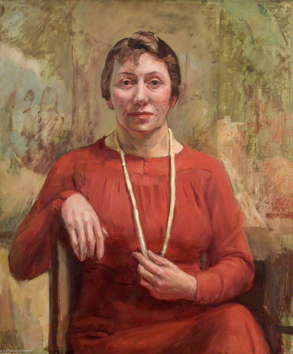 WikiOO.org - Encyclopedia of Fine Arts - Malba, Artwork Ivor Williams - Seated Woman in Red