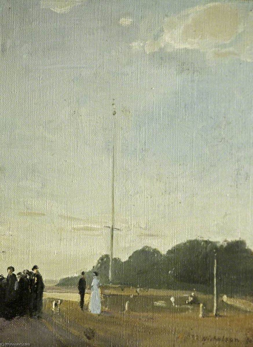 Wikioo.org – L'Enciclopedia delle Belle Arti - Pittura, Opere di William Newzam Prior Nicholson - Hampstead Brughiera , Asta della bandiera