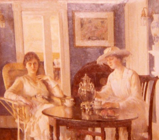 Wikioo.org - The Encyclopedia of Fine Arts - Painting, Artwork by Edmund Charles Tarbell - Nell and Elinor, (painting)