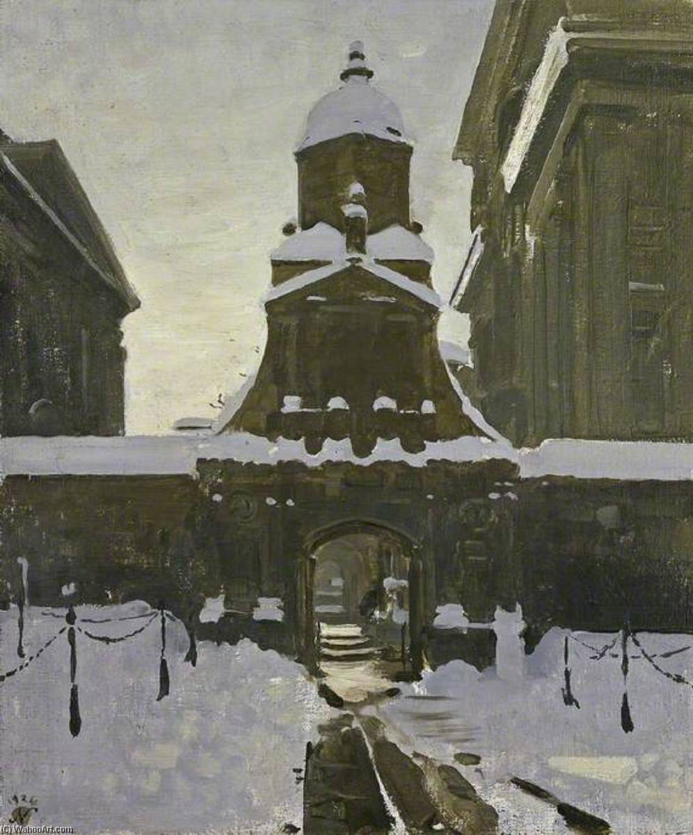 Wikioo.org - The Encyclopedia of Fine Arts - Painting, Artwork by William Newzam Prior Nicholson - The Gate of Honour under Snow