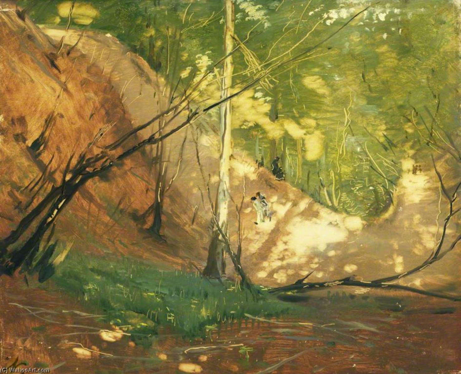 Wikioo.org - The Encyclopedia of Fine Arts - Painting, Artwork by William Newzam Prior Nicholson - A Glade near Midhurst