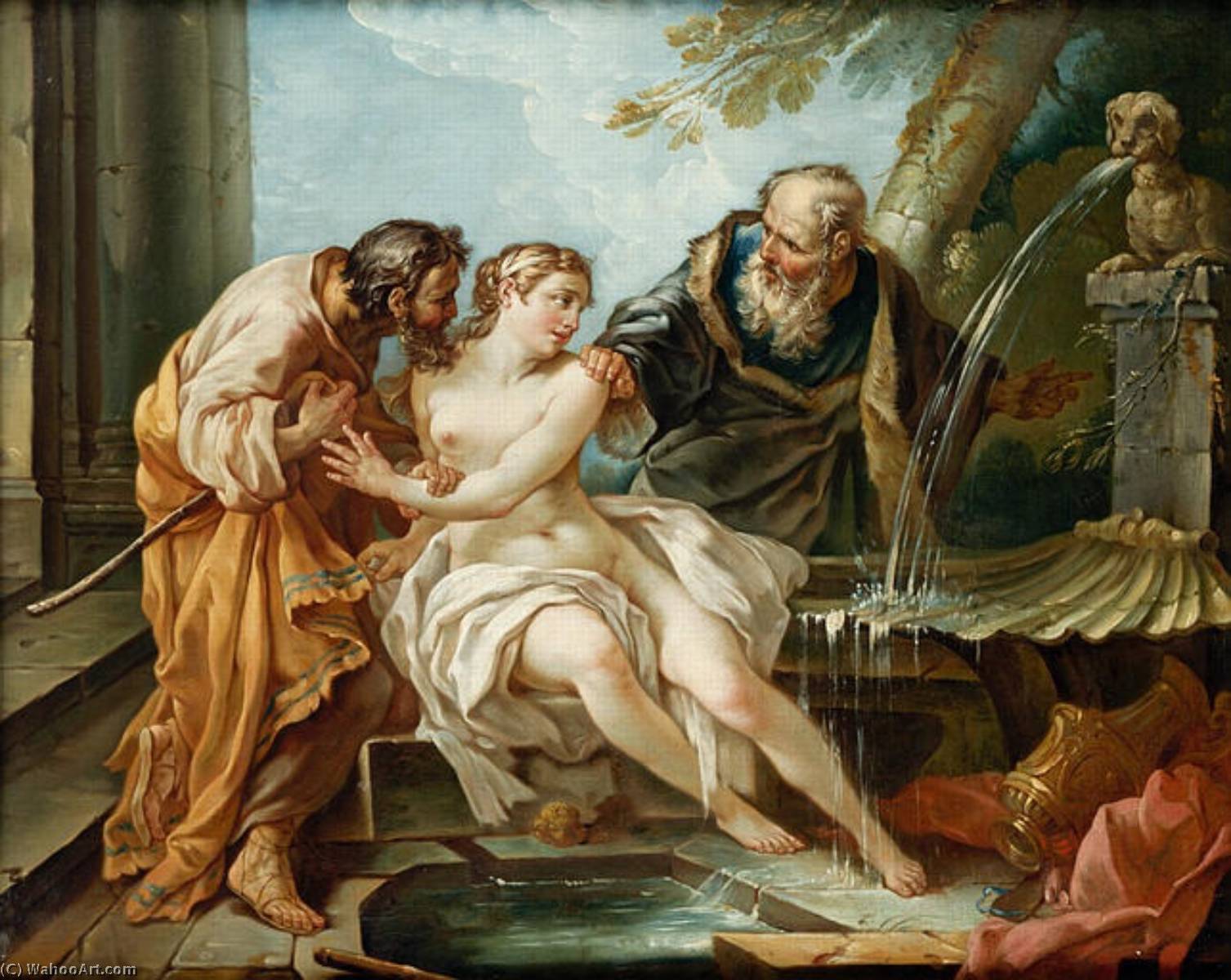 Wikioo.org – L'Enciclopedia delle Belle Arti - Pittura, Opere di Joseph Marie Vien - Suzanne eccetera les deux vieillards