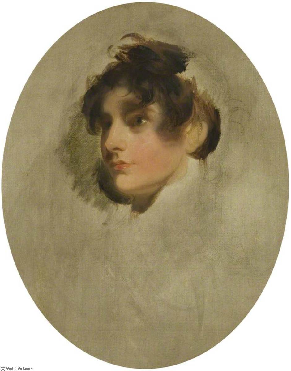 Wikioo.org - The Encyclopedia of Fine Arts - Painting, Artwork by Thomas Lawrence - Head of an Unknown Young Woman