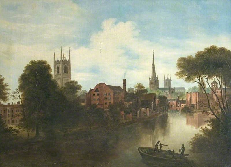 Wikioo.org - The Encyclopedia of Fine Arts - Painting, Artwork by Henry Lark I Pratt - View of Derby, Showing the Derwent