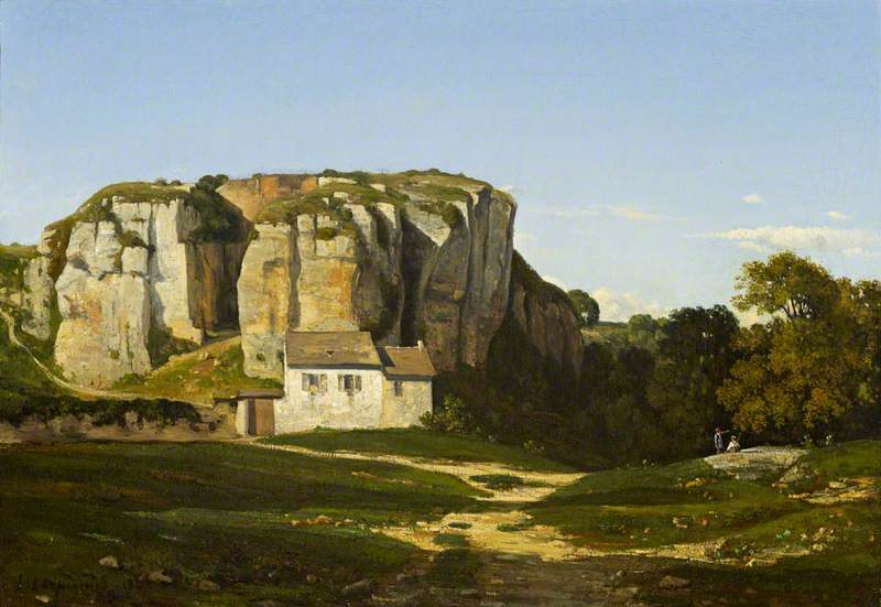 Wikioo.org - สารานุกรมวิจิตรศิลป์ - จิตรกรรม Henri-Joseph Harpignies - Cliffs Near Cremieu