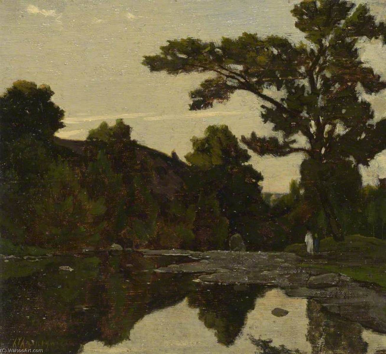 Wikioo.org - The Encyclopedia of Fine Arts - Painting, Artwork by Henri-Joseph Harpignies - A River Scene