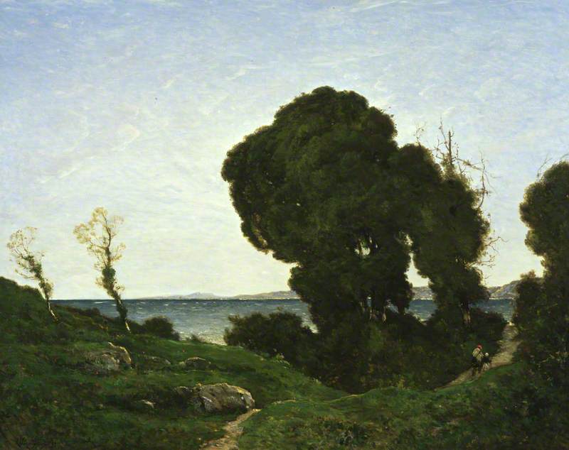 Wikioo.org - The Encyclopedia of Fine Arts - Painting, Artwork by Henri-Joseph Harpignies - Sunshine on the Riviera