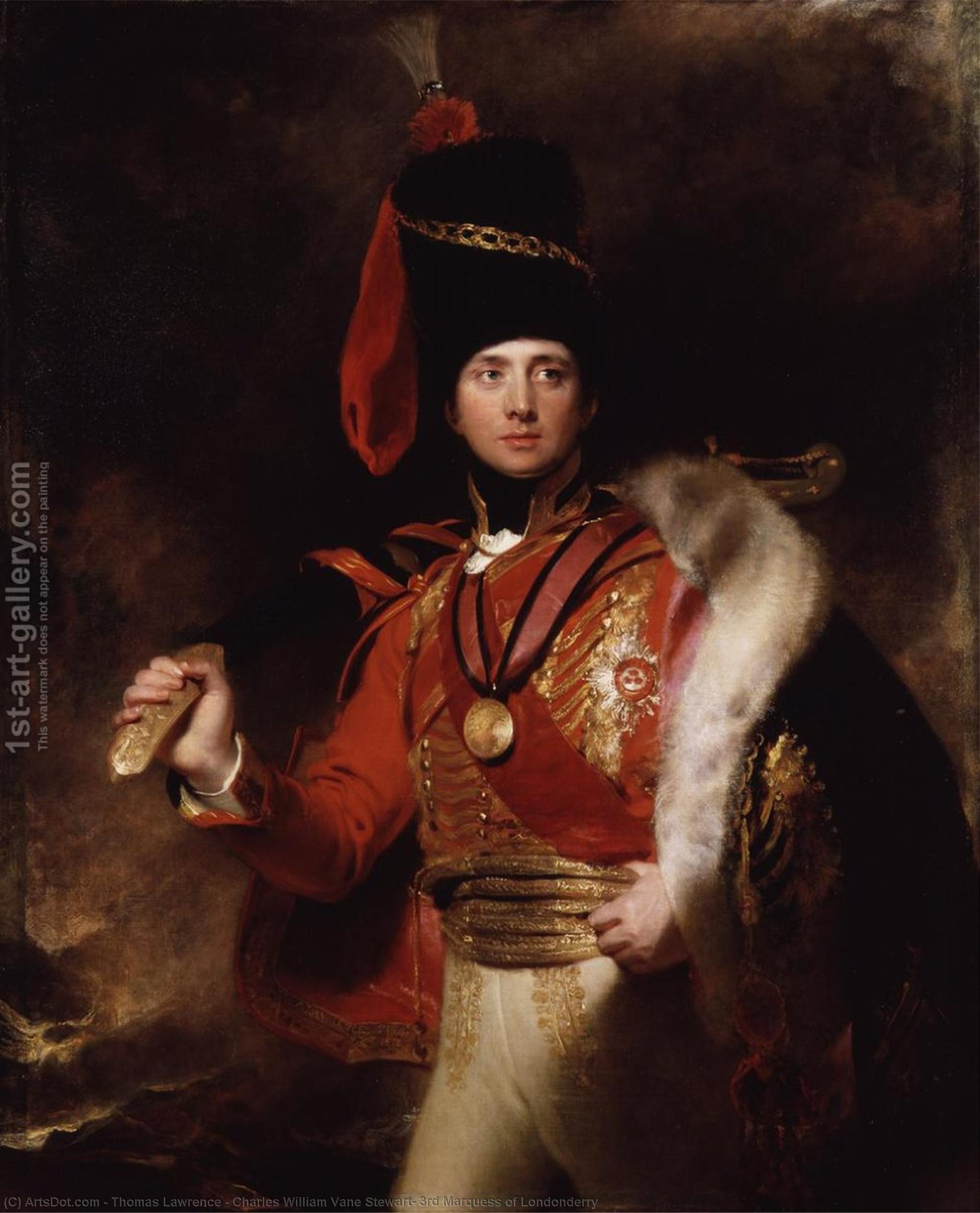 WikiOO.org - Enciklopedija dailės - Tapyba, meno kuriniai Thomas Lawrence - Charles William Vane Stewart, 3rd Marquess of Londonderry