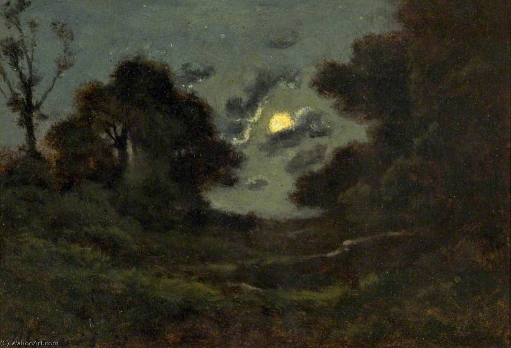 Wikioo.org - The Encyclopedia of Fine Arts - Painting, Artwork by Henri-Joseph Harpignies - Clair de lune