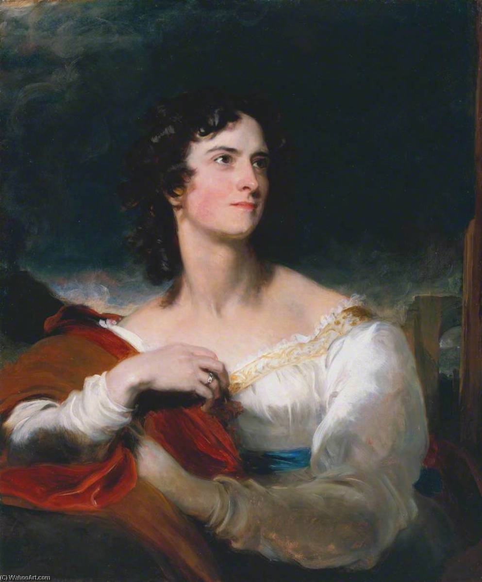 Wikioo.org - The Encyclopedia of Fine Arts - Painting, Artwork by Thomas Lawrence - Miss Caroline Fry