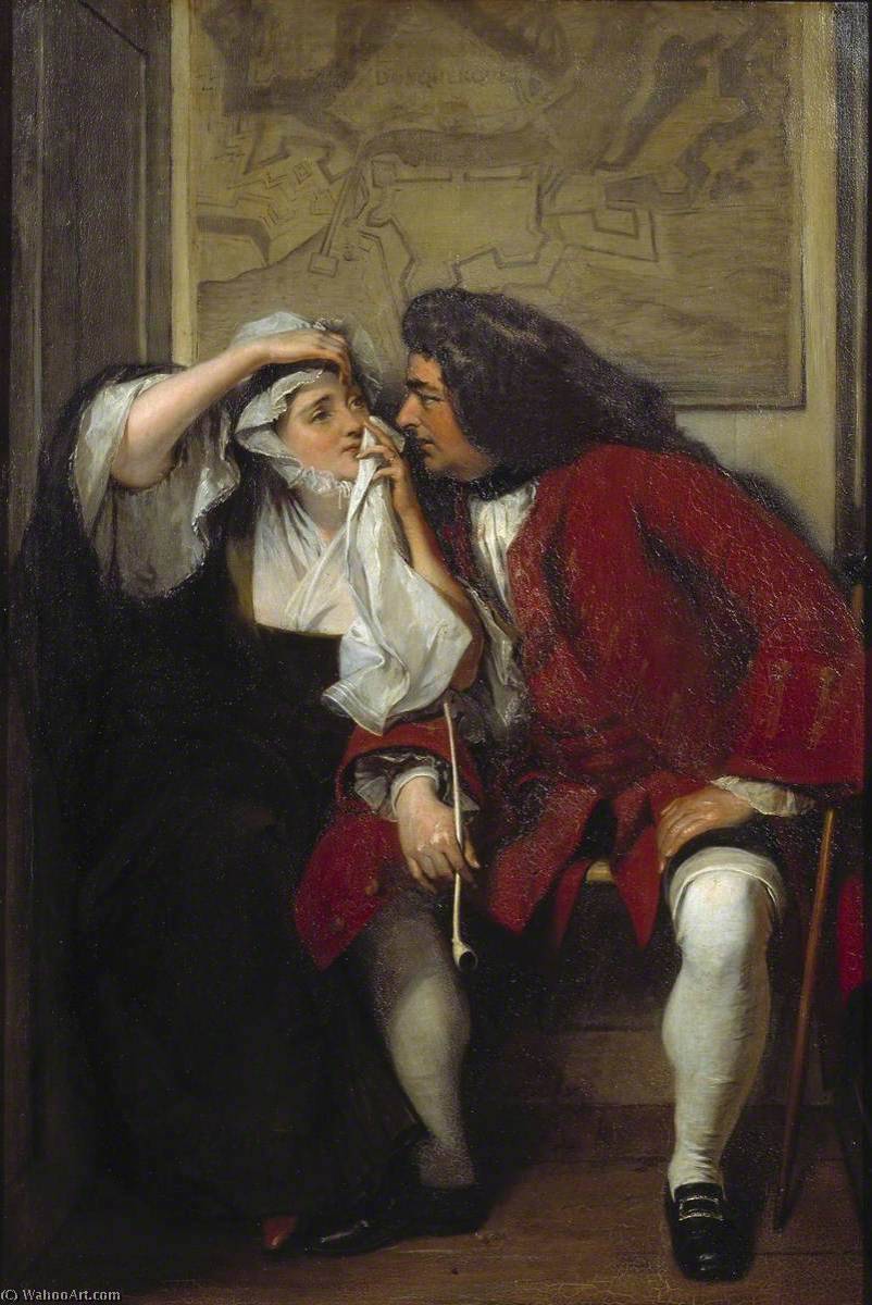 Wikioo.org - The Encyclopedia of Fine Arts - Painting, Artwork by Charles Robert Leslie - A Scene from Tristram Shandy ('Uncle Toby and the Widow Wadman')