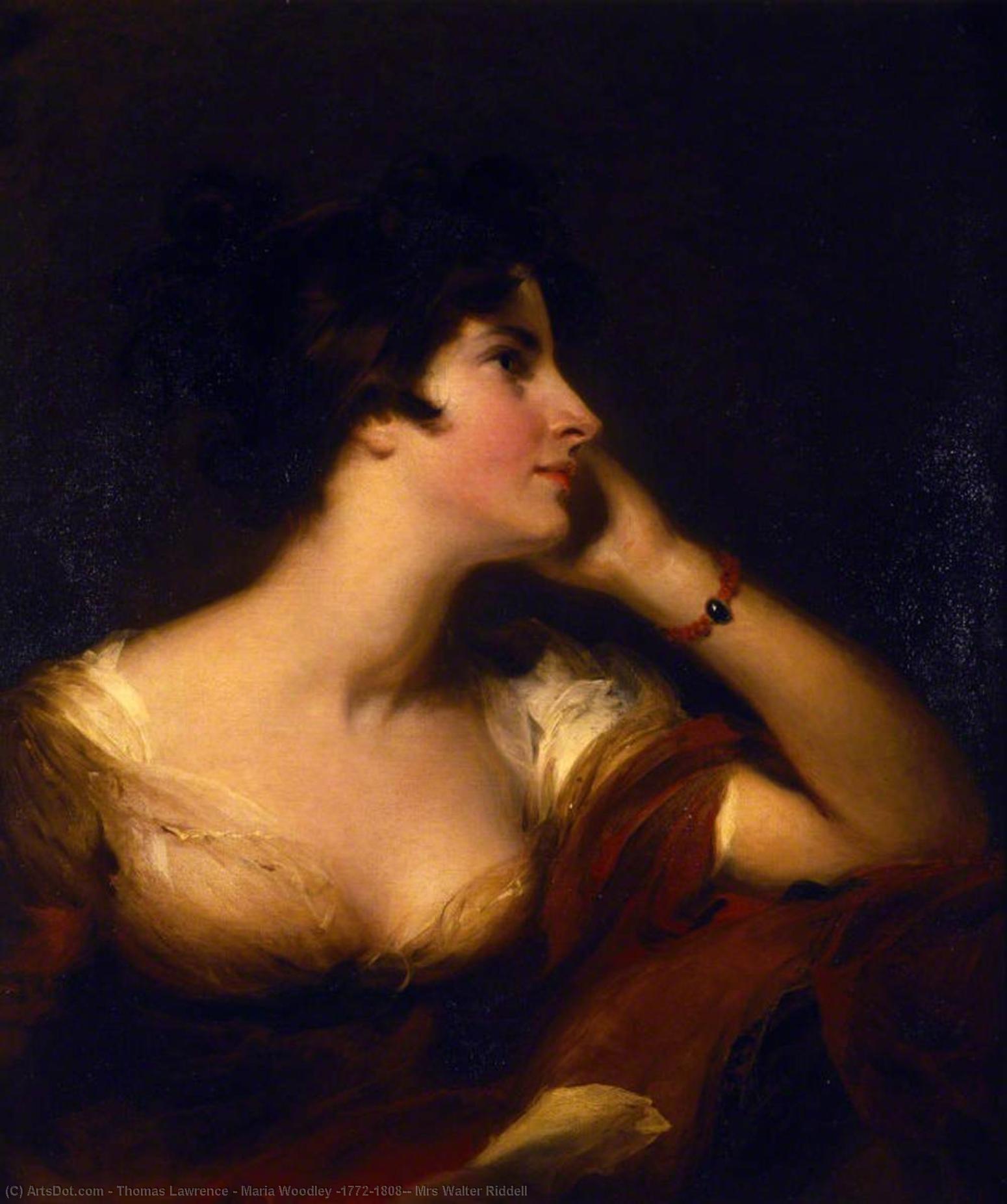 Wikioo.org – La Enciclopedia de las Bellas Artes - Pintura, Obras de arte de Thomas Lawrence - María Woodley ( 1772–1808 ) , Señorita walter riddell