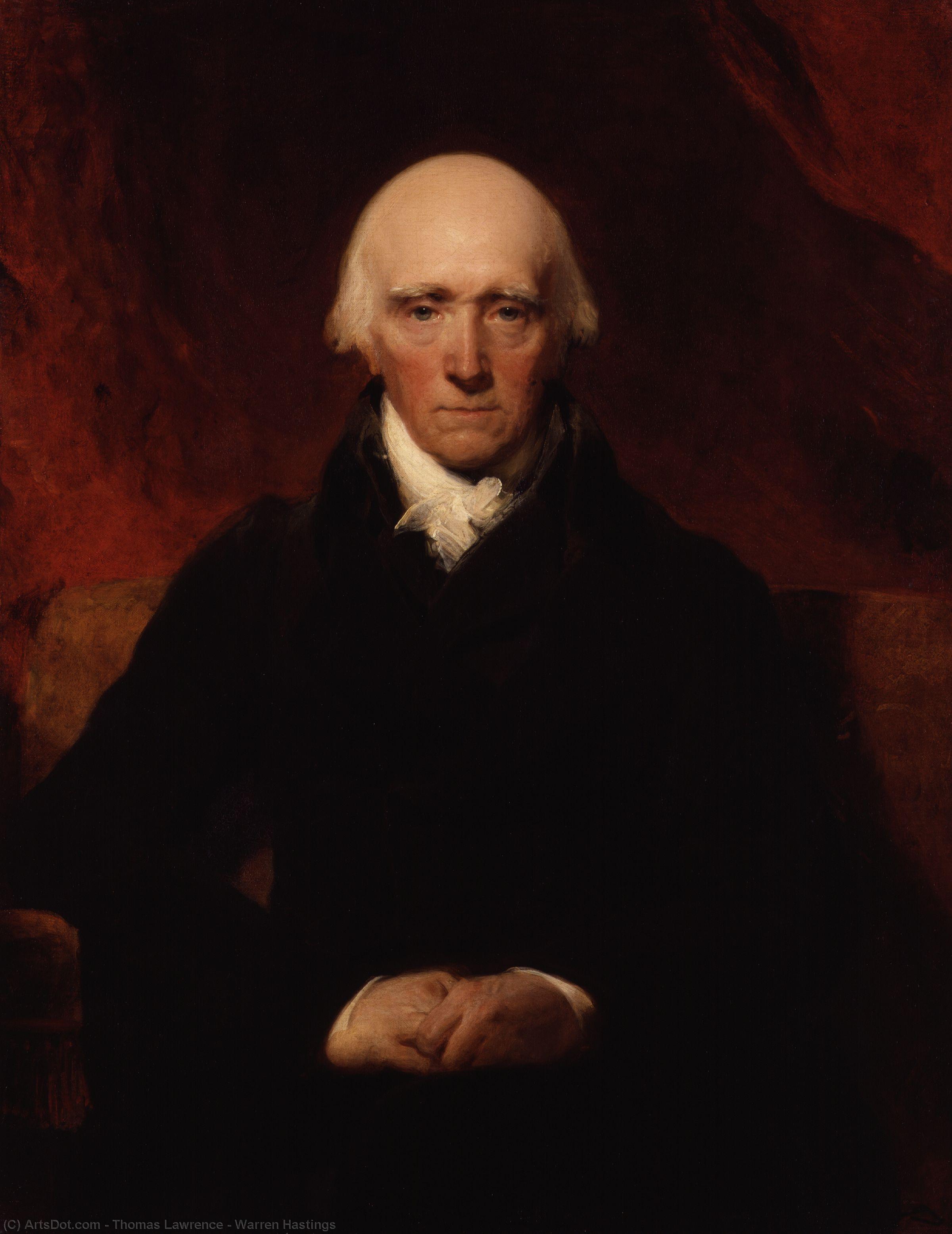 Wikioo.org - The Encyclopedia of Fine Arts - Painting, Artwork by Thomas Lawrence - Warren Hastings
