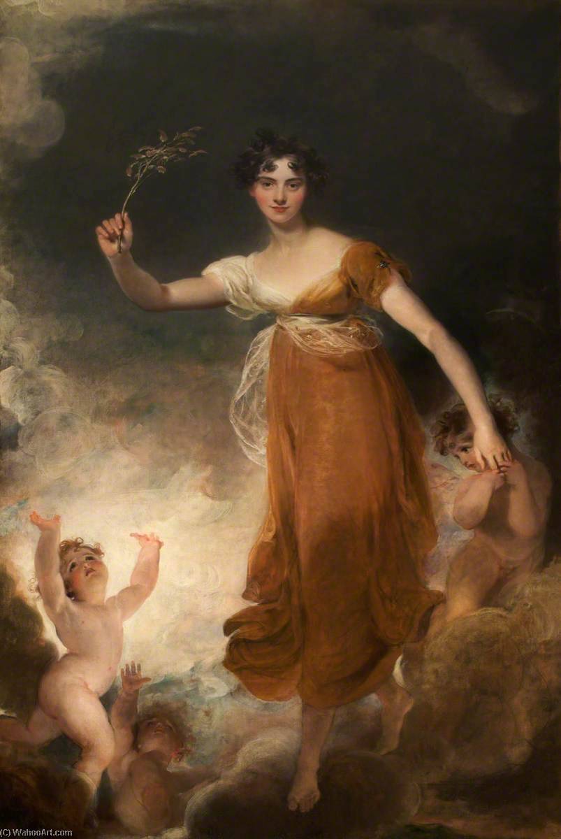 Wikioo.org - The Encyclopedia of Fine Arts - Painting, Artwork by Thomas Lawrence - Georgiana Maria Leicester (1793–1859), Lady de Tabley, as 'Hope'