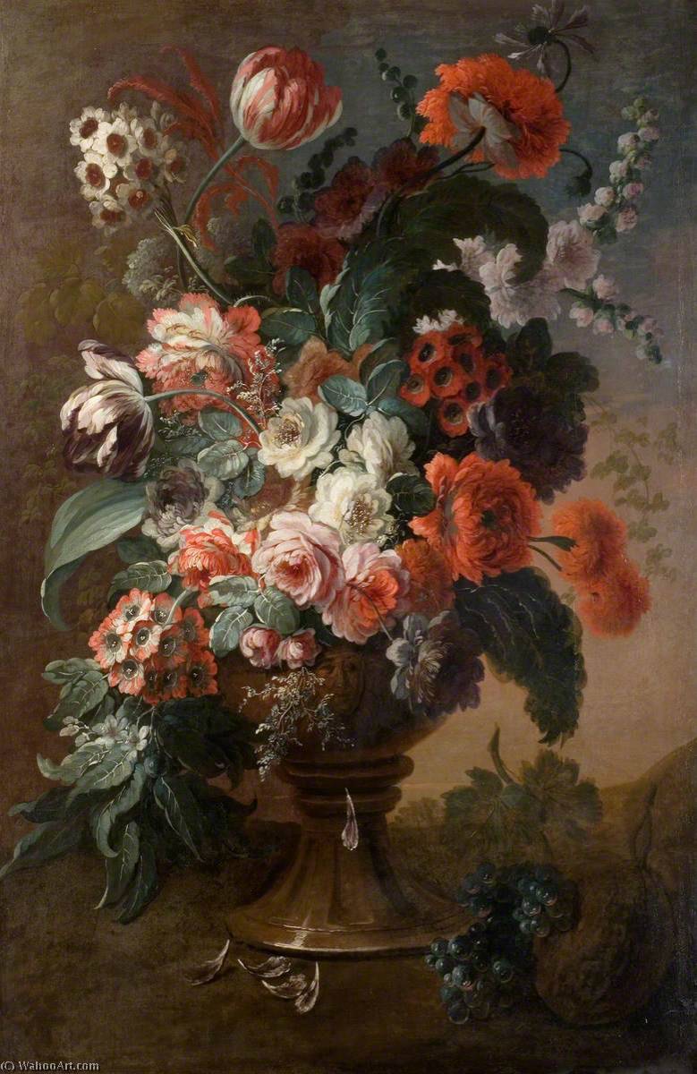 WikiOO.org - Encyclopedia of Fine Arts - Lukisan, Artwork Jean Baptiste Monnoyer - Still Life of Flowers