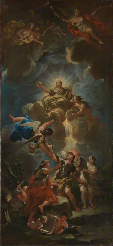 Wikioo.org - The Encyclopedia of Fine Arts - Painting, Artwork by Luca Giordano - Allegory of Divine Wisdom