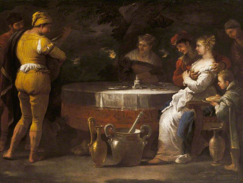 WikiOO.org - Encyclopedia of Fine Arts - Malba, Artwork Luca Giordano - The Parable of the Prodigal Son Riotous Living