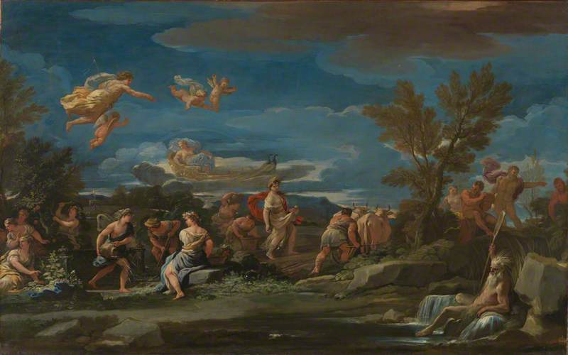 Wikioo.org - Bách khoa toàn thư về mỹ thuật - Vẽ tranh, Tác phẩm nghệ thuật Luca Giordano - Mythological Scene of Agriculture