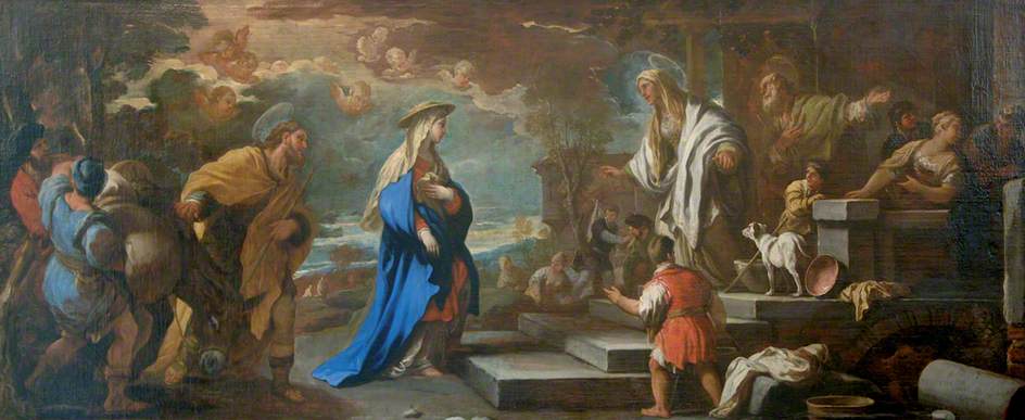 Wikioo.org - The Encyclopedia of Fine Arts - Painting, Artwork by Luca Giordano - The Visitation