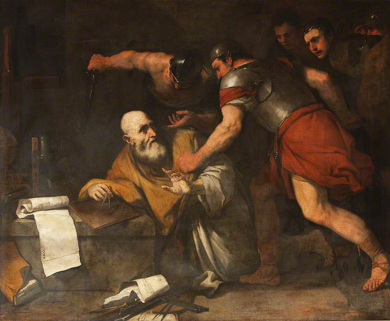 WikiOO.org - Encyclopedia of Fine Arts - Festés, Grafika Luca Giordano - The Death of Archimedes