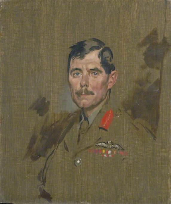 Wikioo.org - The Encyclopedia of Fine Arts - Painting, Artwork by William Newenham Montague Orpen - Major General Hugh M. Trenchard (1873–1956), CB, DSO, Royal Flying Corps
