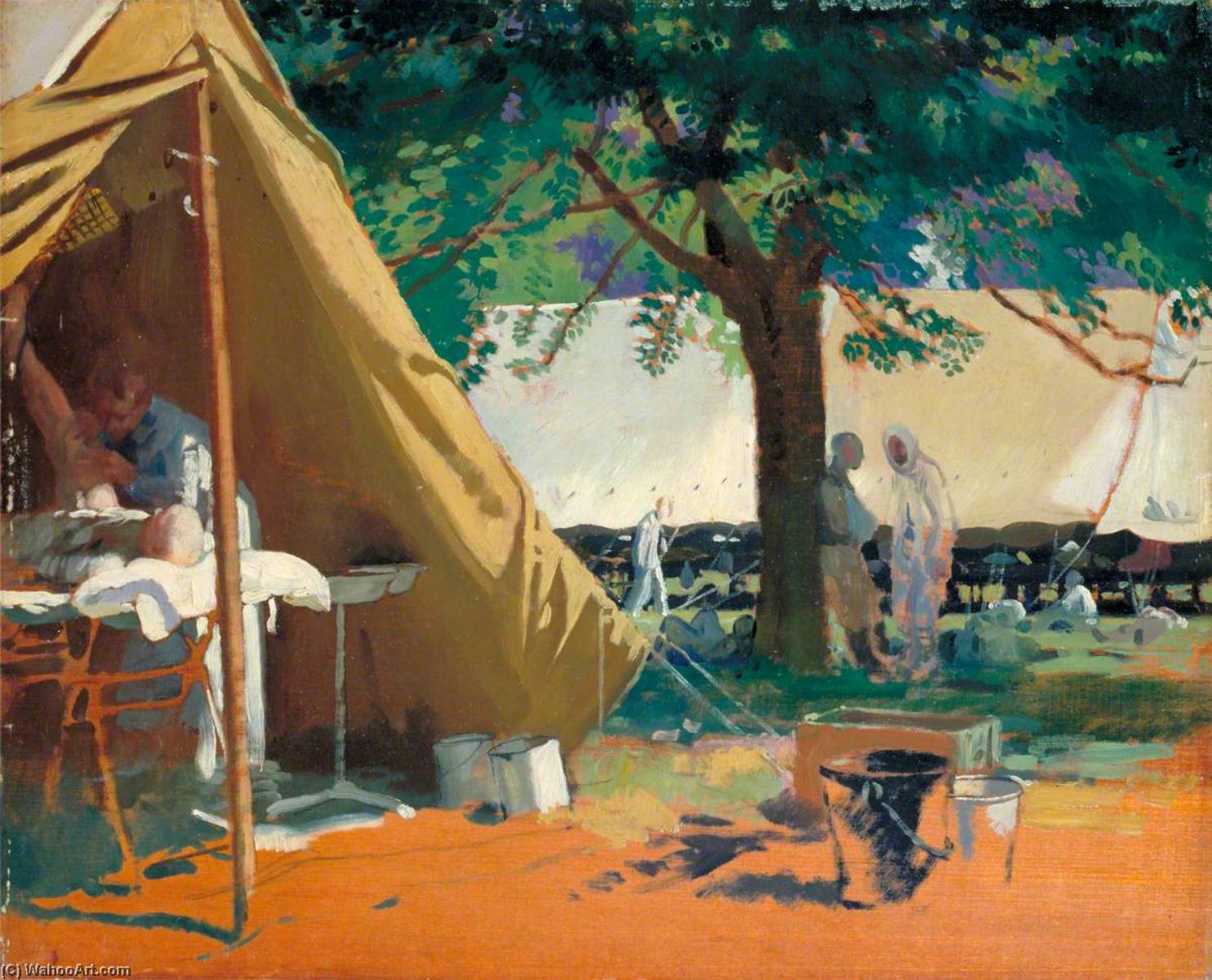 Wikioo.org - The Encyclopedia of Fine Arts - Painting, Artwork by William Newenham Montague Orpen - German Sick Captured at Messines, in a Canadian Hospital