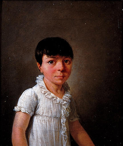 Wikioo.org - สารานุกรมวิจิตรศิลป์ - จิตรกรรม Jean François Sablet - Portrait d'Antoinette Crucy, âgée de sept ans