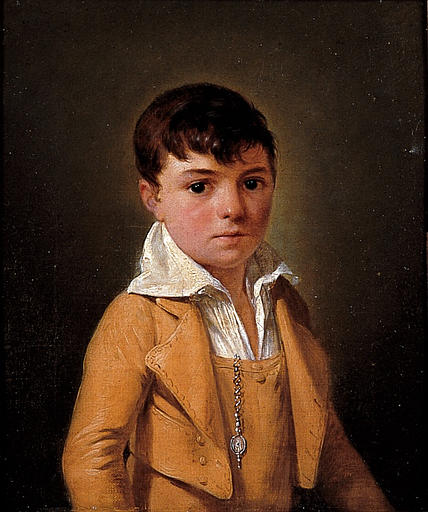 WikiOO.org - Енциклопедия за изящни изкуства - Живопис, Произведения на изкуството Jean François Sablet - Portrait d'Eugène Crucy âgé de 9 ans