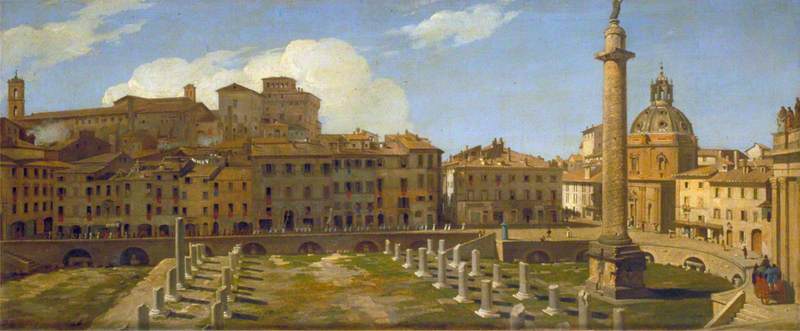Wikioo.org - The Encyclopedia of Fine Arts - Painting, Artwork by Charles Lock Eastlake - The Trajan Forum, Rome