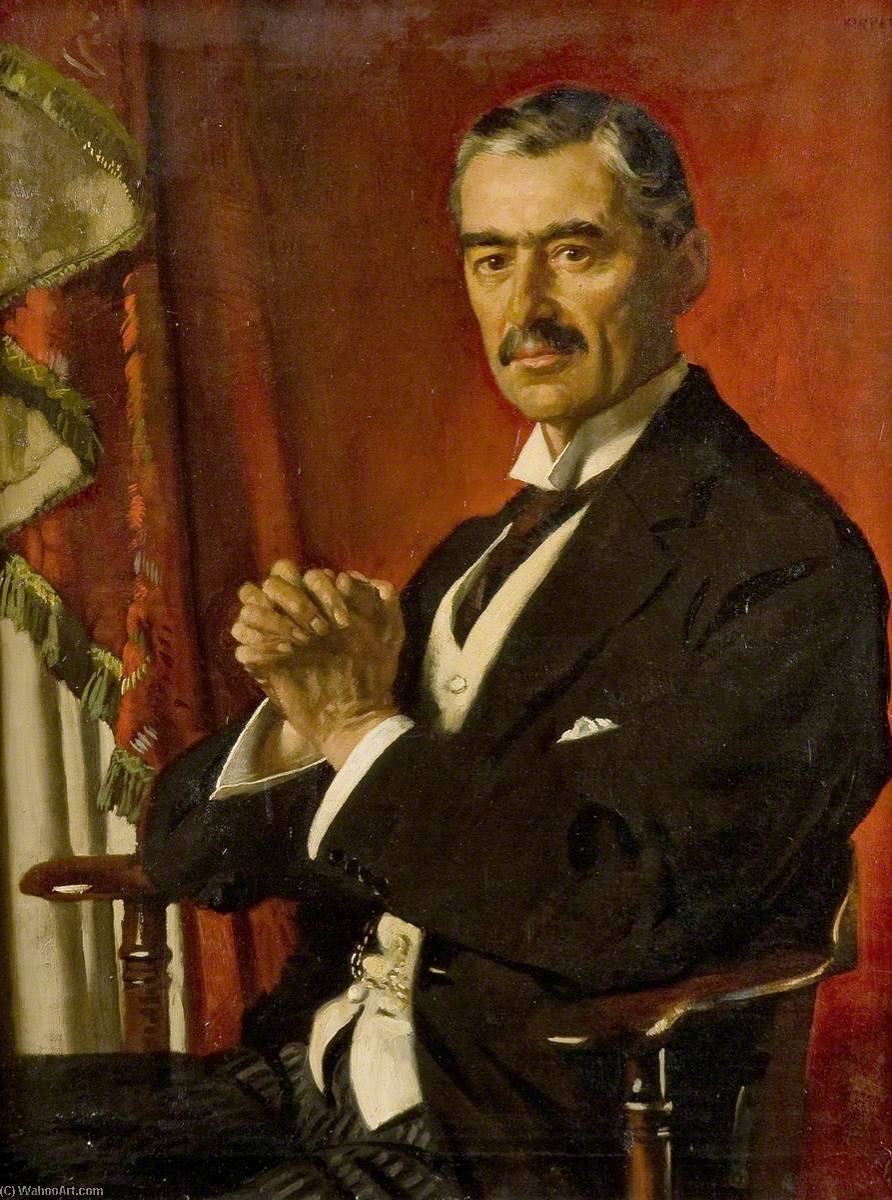 Wikioo.org - The Encyclopedia of Fine Arts - Painting, Artwork by William Newenham Montague Orpen - Neville Chamberlain
