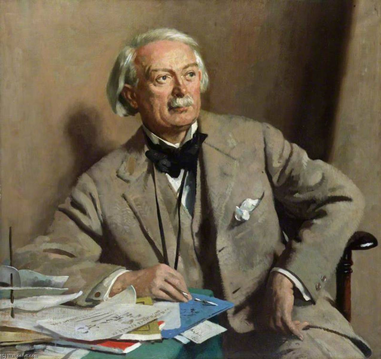Wikioo.org - The Encyclopedia of Fine Arts - Painting, Artwork by William Newenham Montague Orpen - David Lloyd George, 1st Earl Lloyd George
