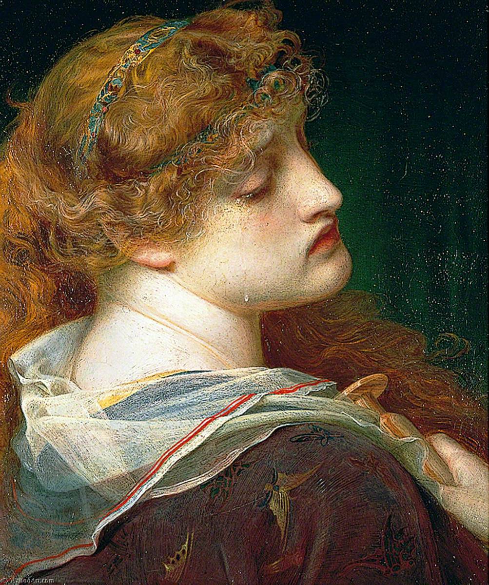 Wikioo.org - The Encyclopedia of Fine Arts - Painting, Artwork by Anthony Frederick Augustus Sandys - Mary Magdalene (Tears, Idle Tears)