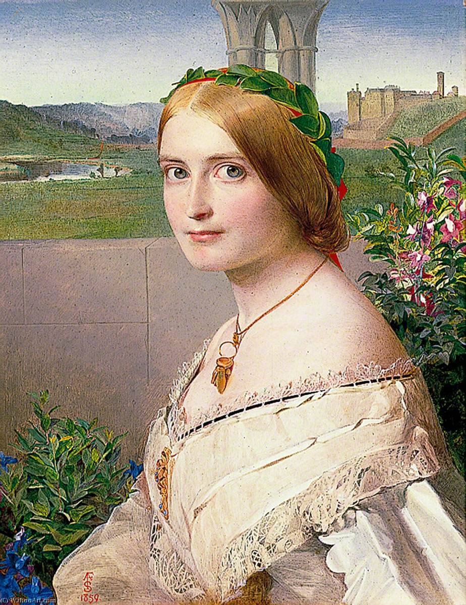 Wikioo.org - The Encyclopedia of Fine Arts - Painting, Artwork by Anthony Frederick Augustus Sandys - Adelaide Mary, Mrs Philip Bedingfeld