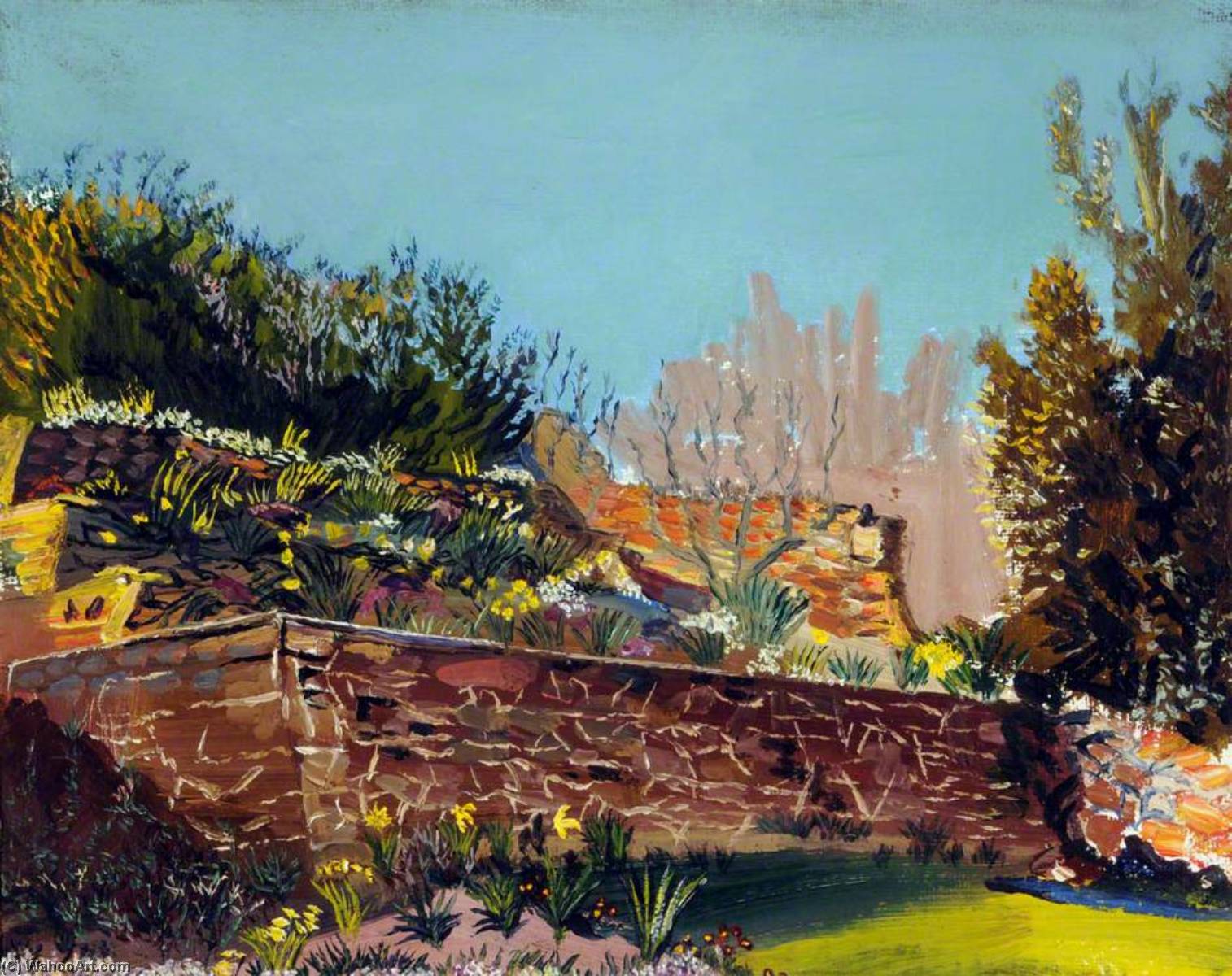 Wikioo.org - The Encyclopedia of Fine Arts - Painting, Artwork by Francis Ferdinand Maurice Cook - Cliff Court Garden