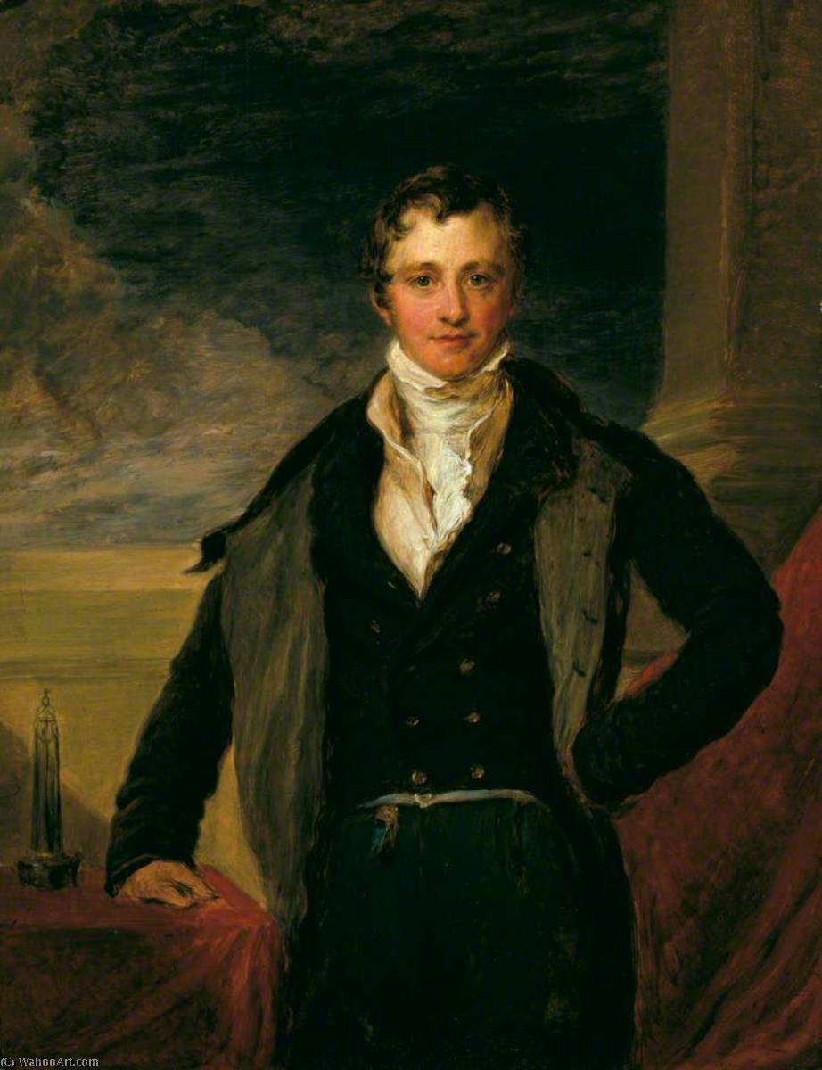 WikiOO.org - Encyclopedia of Fine Arts - Maalaus, taideteos John Linnell - Sir Humphry Davy (1778–1829), Scientist (copy after Sir Thomas Lawrence)