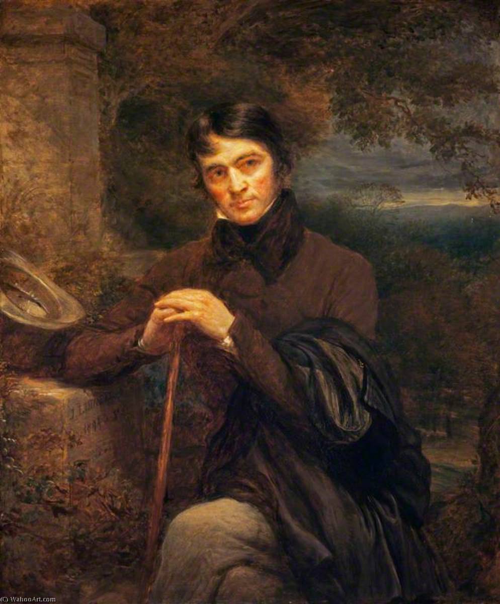 Wikioo.org - The Encyclopedia of Fine Arts - Painting, Artwork by John Linnell - Thomas Carlyle (1795–1881), Historian and Essayist
