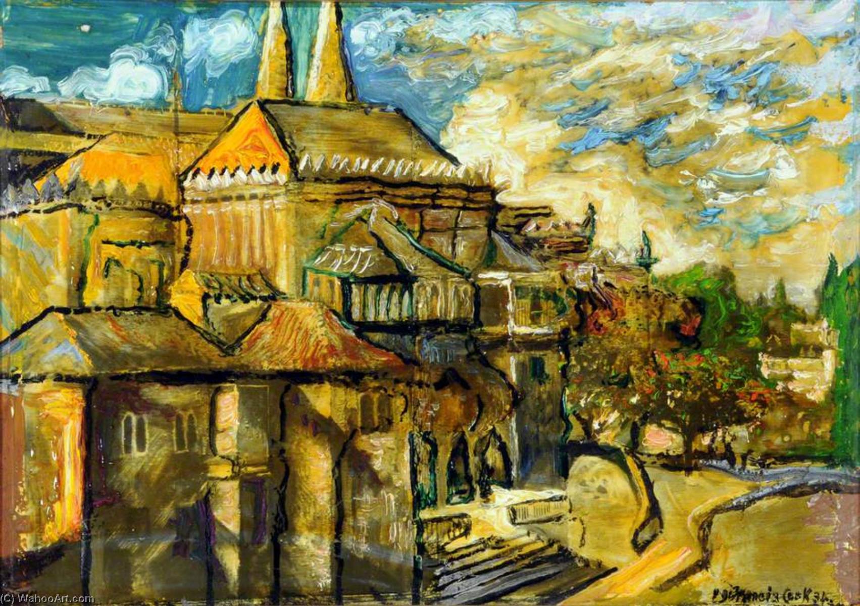 Wikioo.org - Bách khoa toàn thư về mỹ thuật - Vẽ tranh, Tác phẩm nghệ thuật Francis Ferdinand Maurice Cook - The Cathedral in Spain
