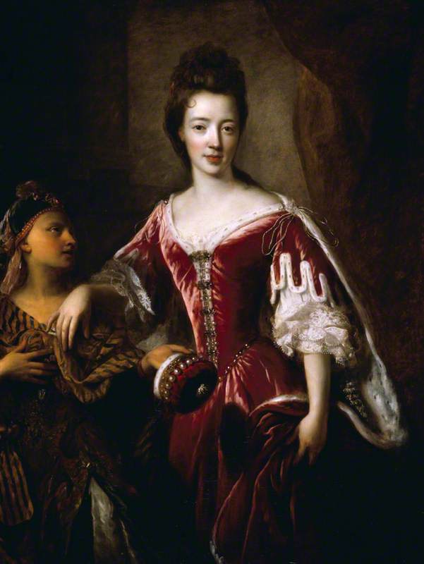 Wikioo.org - The Encyclopedia of Fine Arts - Painting, Artwork by Jean François De Troy - Lady Mary Herbert (1659–1744 1745), Viscountess Montagu