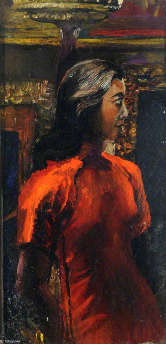 Wikioo.org - The Encyclopedia of Fine Arts - Painting, Artwork by Francis Ferdinand Maurice Cook - Marjorie Cheng, the Chinese Catalogue Seller